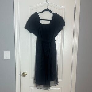 Devil Inspired Elegant Black Chiffon Dress